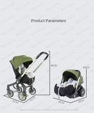 EU STOCK 4in1 baby stroller two-way Multifunctional newborn baby stroller 3in1 Foldable Basket type seat Lightweight Travel Pram