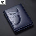 BULLCAPTAIN Fashion Big Logo Man Wallet High Quality RFID Wallet Coin Purse Compact Mini Card Holder Genuine Leather