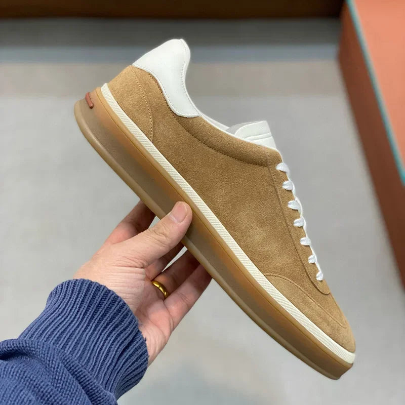 Classic Leisure Sport Board Shoes Men's Couple British Simple Match Dequn White Shoes Flat Heel Breathable Cement Ground