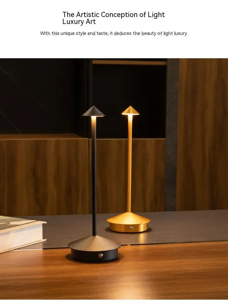 Rechargeable Table Lamp Creative Dining Touch LED Hotel Bar Coffee Pina Pro Table Lamp Decorative Desk Lamp
