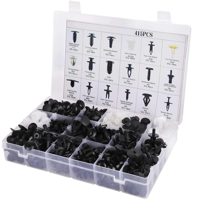 Mixed Size Car Plastic Retainer Clips Automobile Fender Push Pin Rivet Door Trim Panel Retainer Automobile BumperFasteners Tool