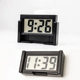 Mini Digital LCD Clock, Self-Adhesive Electronic Bracket Clock, Time and Day Display for Car Truck Dashboard, Auto Accessories