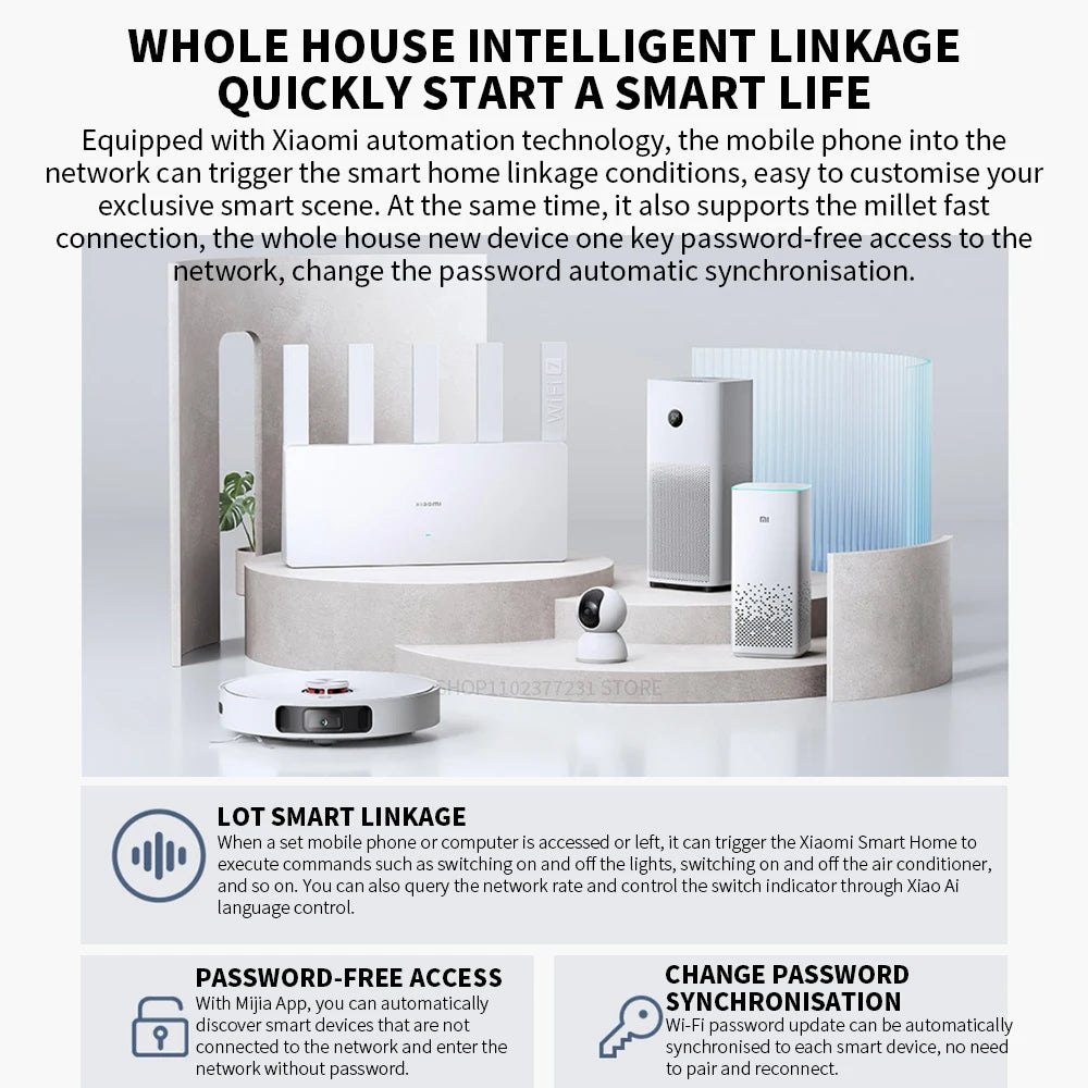 Nuevo enrutador Xiaomi BE5000 Wi-Fi 7 de 2,4/5 GHz, malla de doble frecuencia, puerto de red de alta velocidad de 2,5 G, amplificador de señal IPTV OFDMA Mi Home