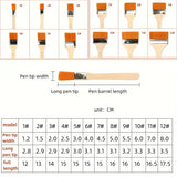 12pcs/set Memory Nylon Paint Brushes Set for Acrylic Oil Drawing Watercolor Wooden Painting Brush Tools Art Supplies