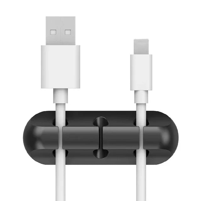 NONGAMI-Silicone USB Cable Organizer, Cable Winder, Desktop, Tidy Management Clips, Suporte para Mouse, Headphone, Wire Organizer