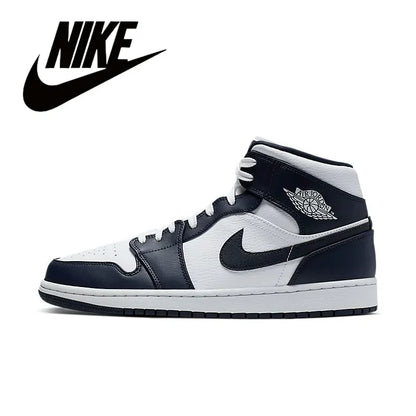 Nike Men's Shoes Air Jordan 1 High AJ1 White Black High Top Retro Basketball Shoes