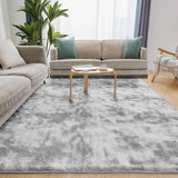 Soft Area Rugs for Living Room Non-Slip Thick Plush Carpets for Winter Anti-Slip Fluffy Artificial Velvet Rugs Soft Gray Carpets