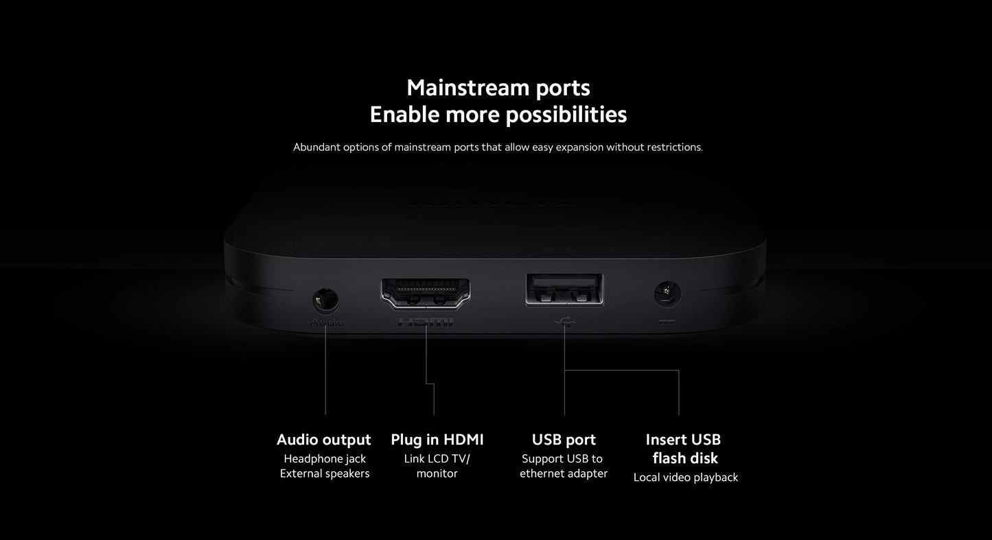 Xiaomi Mi TV Box S 2.ª generación, versión global, 4K Ultra HD, Bluetooth 5.2, 2 GB, 8 GB, Google TV, Asistente de Google, Smart TV Box