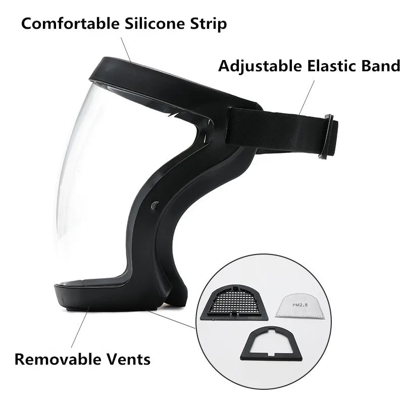 Máscara de protección laboral, protector facial transparente, protector facial transparente, pantalla protectora facial, accesorios de cocina, gadgets
