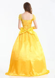 Belle Beauty And The Beast Yellow Long Dress Halloween Costume Belle Princess Dress Masquerade Carnival Adult Belle Roles Suit