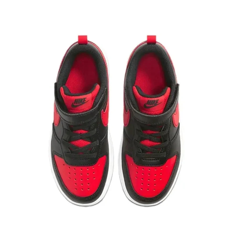 Tênis Nike Court Borough Series Low 2 Preto e Vermelho Estilo Infantil