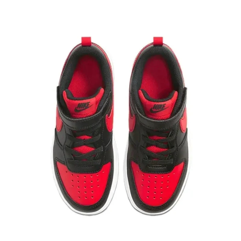 Tênis Nike Court Borough Series Low 2 Preto e Vermelho Estilo Infantil