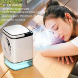 USB Portable Air Conditioner Fan Mini 3 Gears Home Desktop Cooling Fan LED Night Lamp Air Cooler for Room Office Camping 선풍기