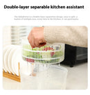 Multifunctional Household Manual Vegetable Dehydrator - Salad Spinner with Fruit, Lettuce Drain Basket | Home Kitchen Gadgets