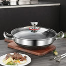 32cm 304 Stainless Steel Frying Pan Food Grade Non Stick Pan Honeycomb Pot Bottom Induction Cooker Gas Stove General Wok