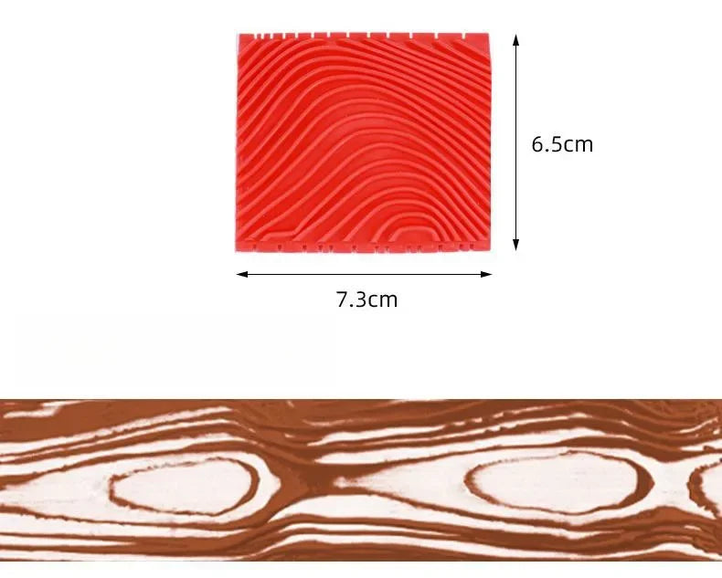 New Paint Brush Wood Graining Rubber Roller Brush Painting Tools Imitation Wall Painting Home Decoration Art Embossing Graining