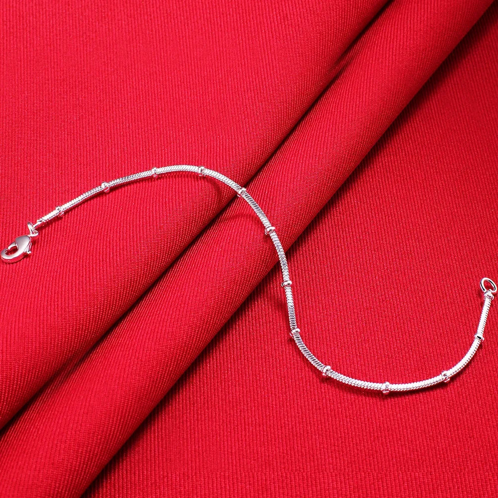 925 Sterling Silver Bracelets for Women, Fine Snake Bone Beads Chain, Fashion Jewelry, Wedding Party, Christmas Gifts, Hot, New 