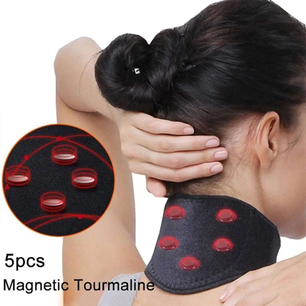 Neck Belt Tourmaline Self Heating Magnetic Therapy Neck Wrap Belt Brace Pain Relief Cervical Vertebra Protect Health Care