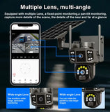 V380 Pro 10X 4K Dual Lens Outdoor Security Network Camera Wireless Wi-Fi Solar CCTV, 4G SIM Solar Cameras