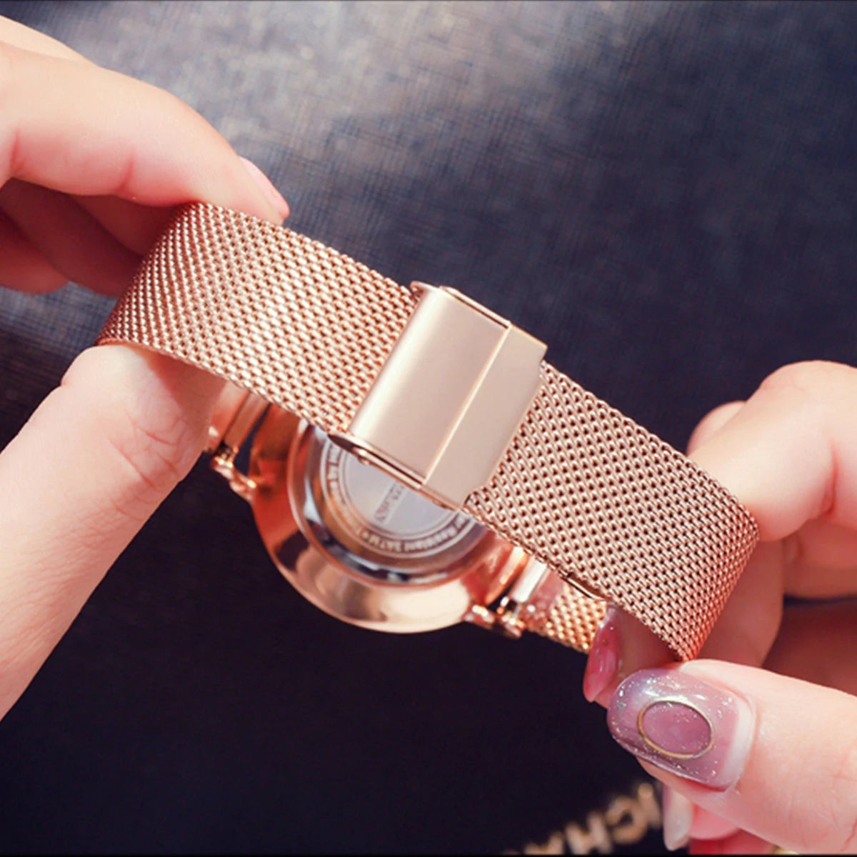 HANNAH MARTIN Women Watch Nordic Minimalist Japan Quartz Movement 3Bar Waterproof Women 36mm Full Rose Gold Dropshipping Watches