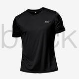 Long and Short-Sleeved T-Shirt Fitness Sports Tops Morning Running Ice Silk Quick Dry Outdoor Mountaineering Gym Clothing Men
