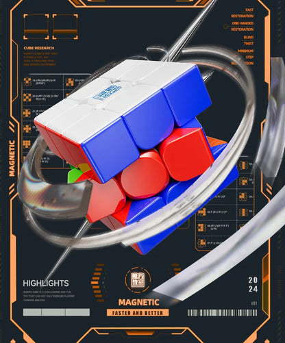 Cubo mágico magnético MOYU Meilong M 3X3 2X2 Pyraminx Cubing Cubo de velocidad profesional 3x3x3 Rompecabezas de velocidad Juguete para niños Cubo mágico