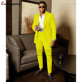 Blue Shawl Lapel Suit Male 2 Pieces Tailored Groom Wedding Suits Tuxedo Best Man Blazer Pants Trendy Fashion Marriage Costume