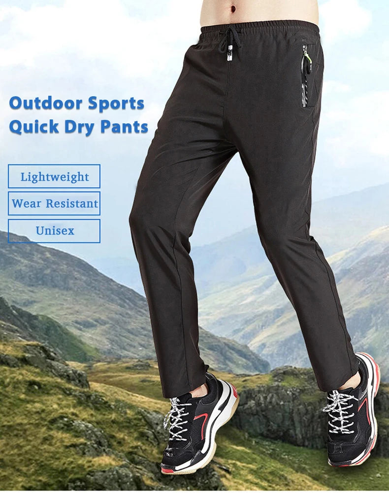 LNGXO Women Men Camping Pants Climbing Trekking Outdoor Sports Thin Pants Unisex Summer Quick Dry 4-Way Stretch Hiking Trousers