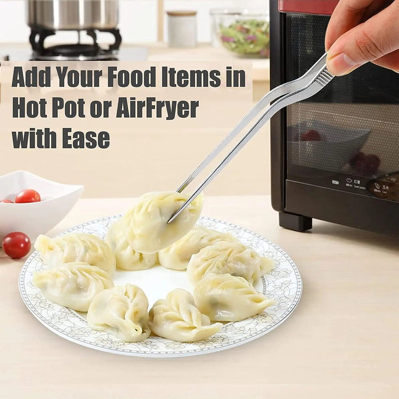 3/1Pcs Kitchen Tweezer Utensil BBQ Tweezer Food Clip Kitchen Bar Chief Tong Stainless Steel Portable for Picnic Barbecue Cooking