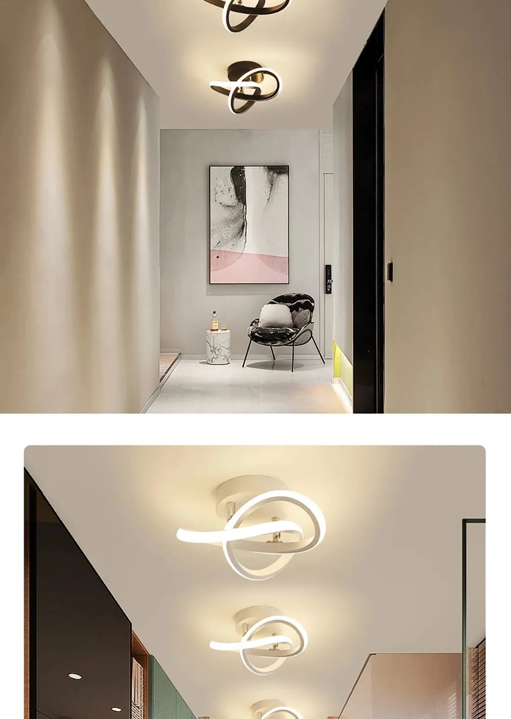 Lámparas de techo LED para pasillo, modernas y minimalistas, para sala de estar, balcón, entrada, escalera, decoración del hogar, accesorios LED brillantes.