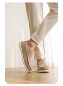 Men Flat Loafers 2025 Frosted Suede Flat Shoes Comfortable Non Slip Fashion Loafers Lightweight Trendy Outdoor Casual Shoes