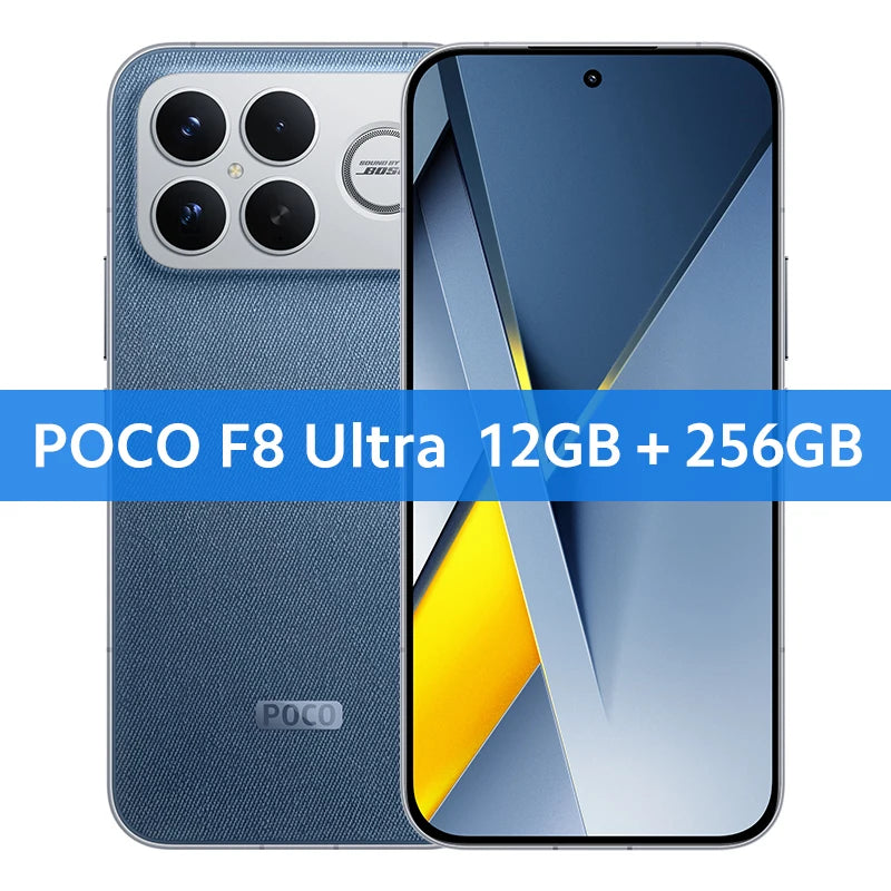 Smartphone POCO F8 Ultra (Versão Global) – Processador Snapdragon 8 Elite Gen 5, bateria de 6500 mAh, tela de 6,9 polegadas, câmera de 50 MP e NFC.tecno
