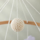 Crib Mobile Bed Bell Wooden Baby Rattles Soft Felt Cartoon Animal Bed Bell Newborn Music Box Hanging Toy Crib Bracket Baby Gifts