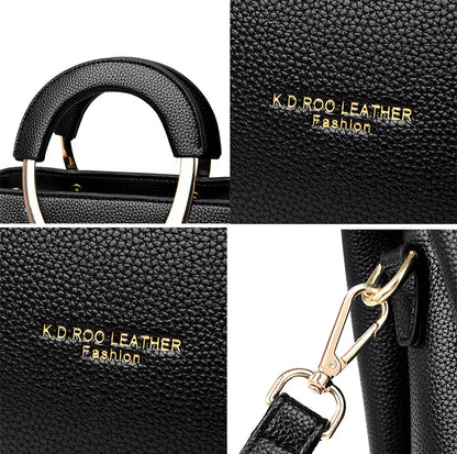 2026 New Style Crossbody Bag Medium Mom Bag Lychee Pattern Large Soft PU Zipper Closure Daily Use Fashionable Ladies Handbag Sac