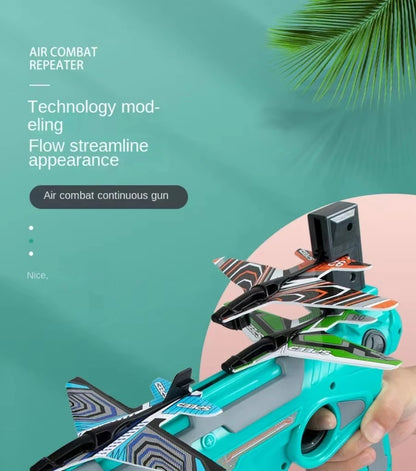 Lanzador de aviones de juguete para niños, divertido avión de espuma para exteriores, juguete interactivo entre padres e hijos, juguete volador deportivo para niños, regalo