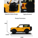 1:36 Ford Bronco Model Cars Porsche 911 Revuelto Alloy Diecast Car Toys With 2 Doors Opened Pull Back Function Vehicles For Kids