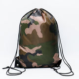 Outdoor Unisex Riding Gym Shoes Clothes Storage Travel Camouflage Drawstring Bag Oxford Bag Backpack Portable Sports Bag