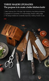 XINZUO Professional Full 7 PCS Knife Set German 1.4116 Stainless Steel Kitchen Knives Sets Best Kitchen Slicing Santoku Tool