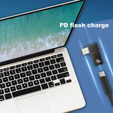 PD 100W USB Type C Female to DC Male Adapter For Lenovo Thinkpad USB-C Fast Charging Cable Converter Square PD Plug