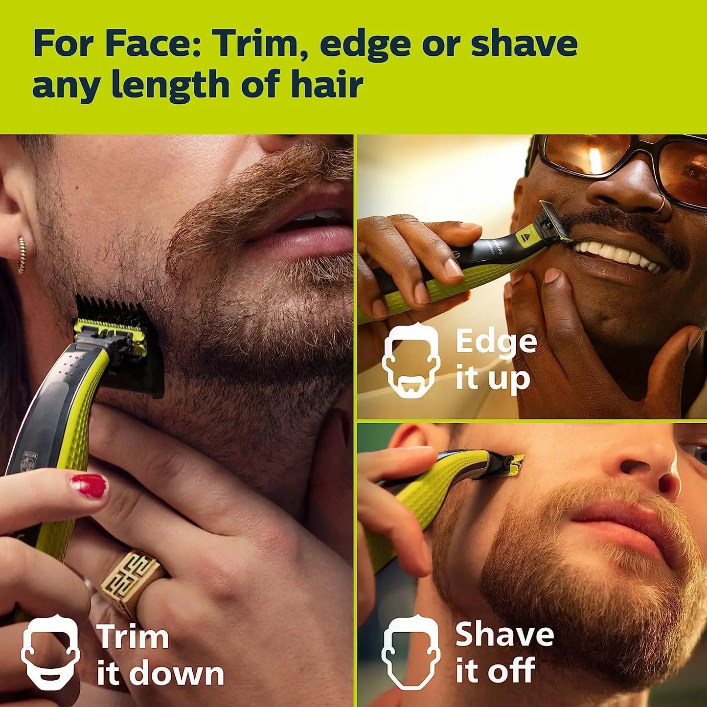 Brangdy Shaver 360 Replacement Blades for Philips One Blade Pro QP2520  QP2630 QP6510 QP6530 Hybrid Electric Beard Trimmer