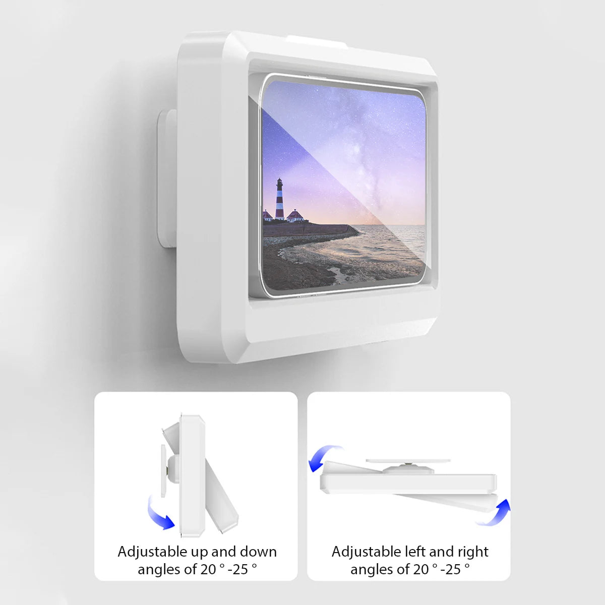 Bathroom Waterproof Phone Case Home Wall Holder Stand Box Self-adhesive Touch Screen Mobile Phone Cover Shower Sealing Storage