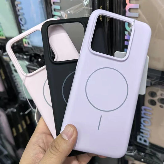 Colorful Liquid Silicone For Magsafe Wireless Charger Magnetic Case for Xiaomi 15 14 Pro 15 Pro Shockproof Soft Cover