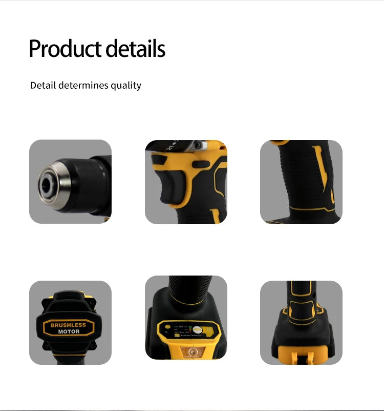 DeWalt DCD805 20V Brushless Cordless Impact Drill 1/2 Rechargeable  Variable Speed Power Supply Powerful Electric Tools