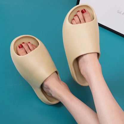 Zapatillas de moda para mujer, planas, ligeras, de EVA, para el baño, cómodas, para parejas, para interiores y ducha.