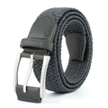 105cm Adjustable Buckle Braided Belts Unisex Jeans Trousers Pants Strap Women Men Metal Lock Waistbands Stretch Woven Belt