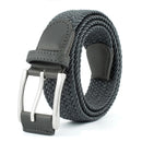 105cm Adjustable Buckle Braided Belts Unisex Jeans Trousers Pants Strap Women Men Metal Lock Waistbands Stretch Woven Belt