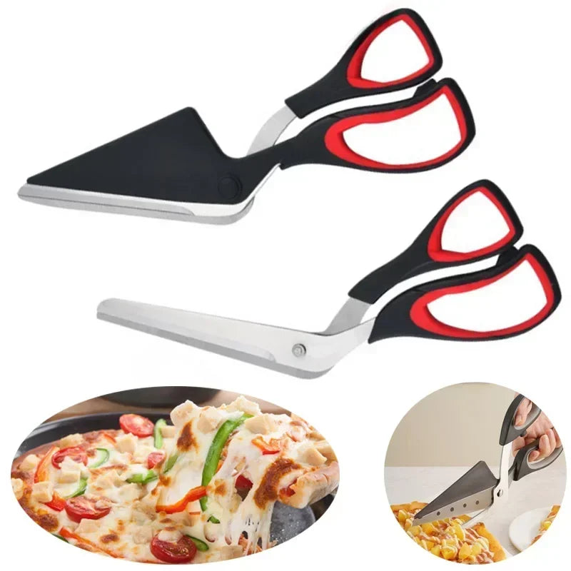 Professional Pizza Scissors Detachable Sharp Stainless Steel Blade Pizza Cutter Scissors Easy Cutting Pizza Spatula Slicer Tools