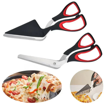 Professional Pizza Scissors Detachable Sharp Stainless Steel Blade Pizza Cutter Scissors Easy Cutting Pizza Spatula Slicer Tools