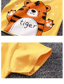 New Boys Summer Clothing Set Full Bear Print Cotton Short Sleeve T-shirts and Shorts 2PCS Breathable Outfit For Girls