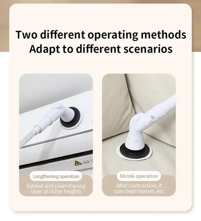 Xiaomi 2000mAh 6-in-1 Electric Cleaning BrushWireless Electric Rotary Clean Brush Shower Cleaning Brush Kitchen Bathroom Home